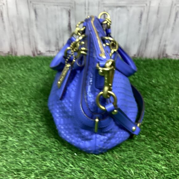 Coach Madison Crisscross Leather Sophia Satchel Shoulder Bag - Picture 4 of 14